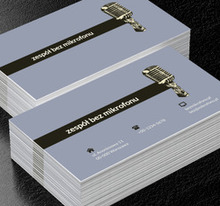 Mikrofon na popielatym tle, Rozrywka, Zespół muzyczny - Wizytówki Netprint