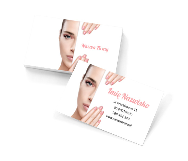 Eleganckie spojrzenie i zadbane dłonie, Zdrowie i uroda, Salon kosmetyczny - Wizytówki Netprint szablony online