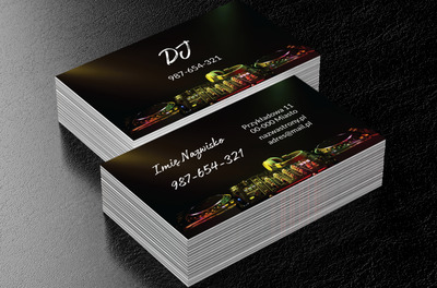 Profesjonalna oprawa muzyczna na każdą okazję, Rozrywka, DJ - Wizytówki Netprint