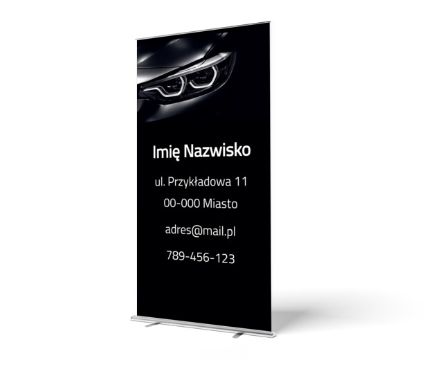 Profesjonalny styl z motoryzacyjnym charakterem, Motoryzacja, Dealer - Roll-up Netprint szablony online