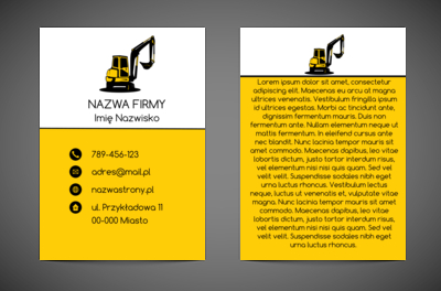 Profesjonalna prezentacja usług budowlanych, Budownictwo, Wynajem sprzętu - Ulotki Netprint