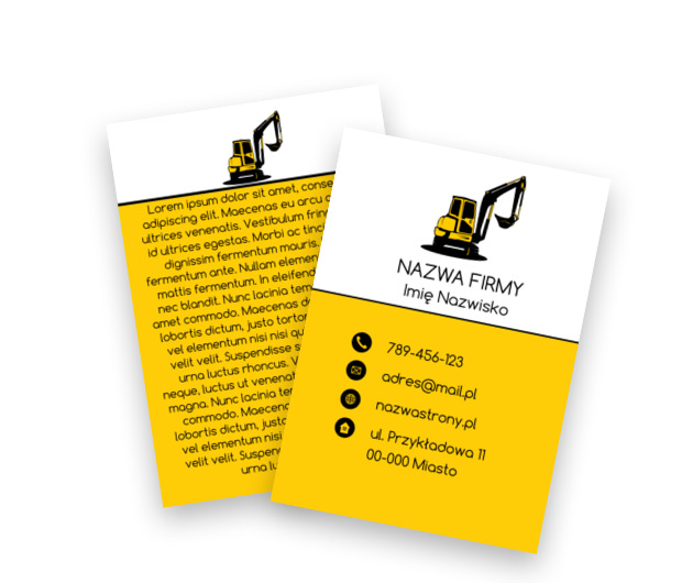 Profesjonalna prezentacja usług budowlanych, Budownictwo, Wynajem sprzętu - Ulotki Netprint szablony online