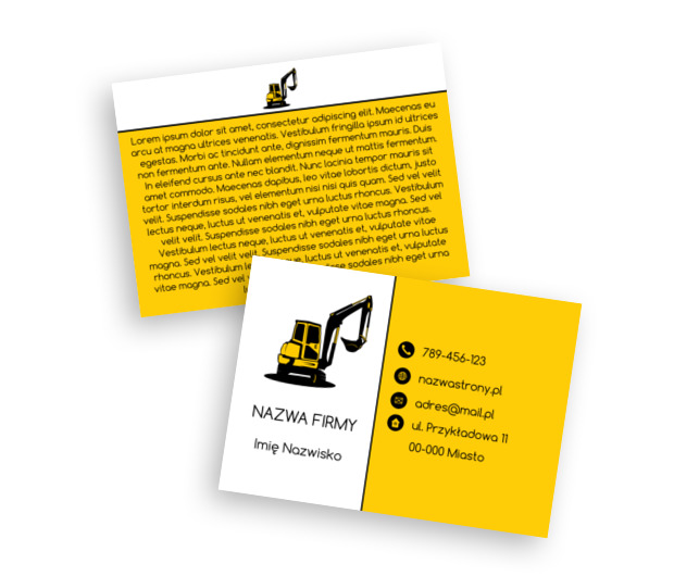 Profesjonalna identyfikacja wizualna dla firm technicznych, Budownictwo, Wynajem sprzętu - Ulotki Netprint szablony online