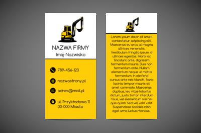 Praktyczna forma kontaktu z firmą, Budownictwo, Wynajem sprzętu - Ulotki Netprint