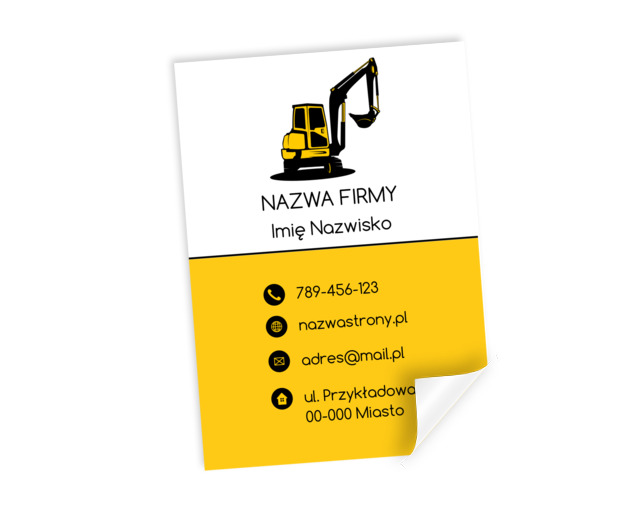 Kompaktowy przekaz o dużej sile wizualnej, Budownictwo, Wynajem sprzętu - Plakaty Netprint szablony online