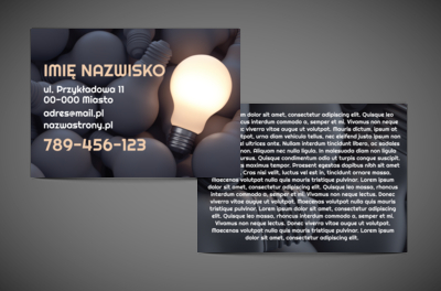 Pomysł rozbłyskuje w ciemności, Budownictwo, Elektryk - Ulotki Netprint