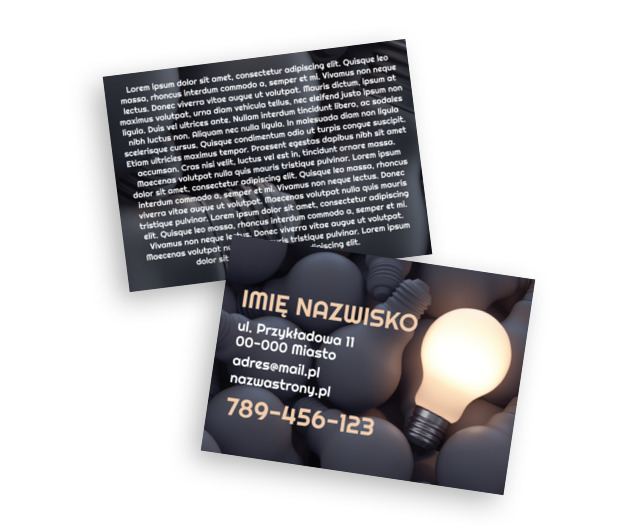 Pomysł rozbłyskuje w ciemności, Budownictwo, Elektryk - Ulotki Netprint szablony online