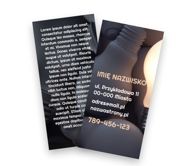 Minimalizm z iskrą energii, Budownictwo, Elektryk - Ulotki Netprint szablony online