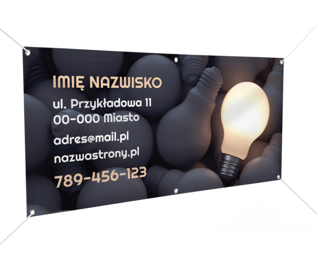 Żarówka, która mówi więcej, Budownictwo, Elektryk - Banery Netprint szablony online
