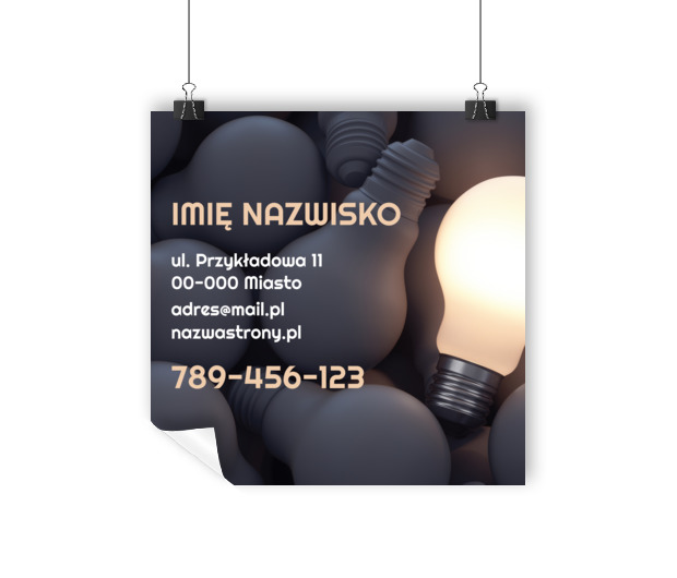Gdy światło staje się znakiem, Budownictwo, Elektryk - Plakaty Wielkoformatowe Netprint szablony online