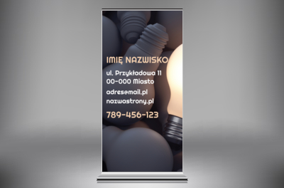 Jasny przekaz w nowoczesnej formie, Budownictwo, Elektryk - Roll-up Netprint