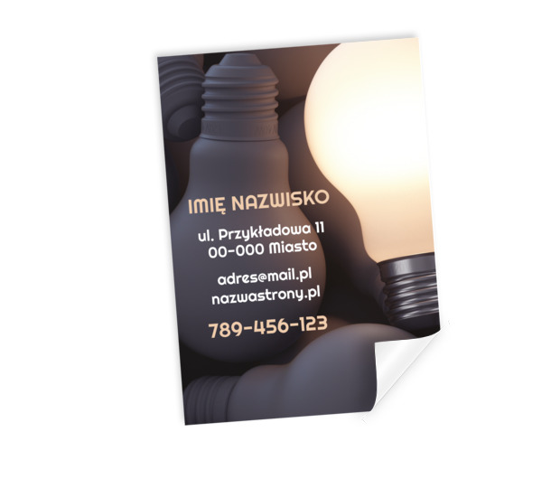 Myśl, która rozświetla przestrzeń, Budownictwo, Elektryk - Plakaty Netprint szablony online