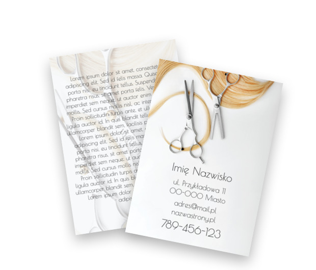 Stylowa prezentacja oferty fryzjerskiej, Zdrowie i Uroda, Salon Fryzjerski - Ulotki Netprint szablony online