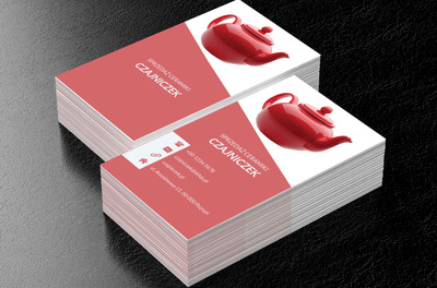 Czerwony dzbanek, Sprzedaż, Ceramika - Wizytówki Netprint