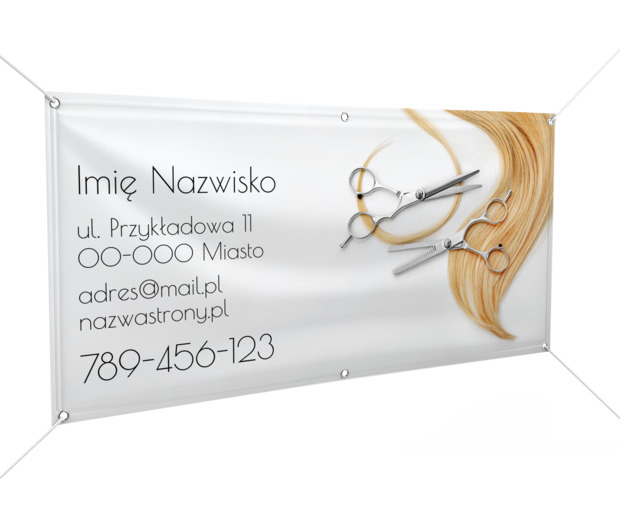 Wyrazista reklama Twojego salonu, Zdrowie i uroda, Salon fryzjerski - Banery Netprint szablony online