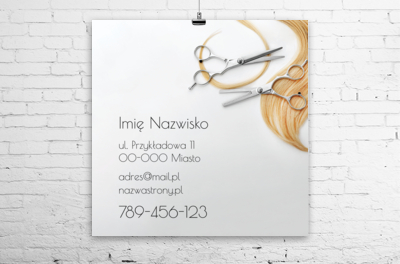 Styl w bieli z nutą profesjonalizmu, Zdrowie i uroda, Salon fryzjerski - Plakaty Wielkoformatowe Netprint