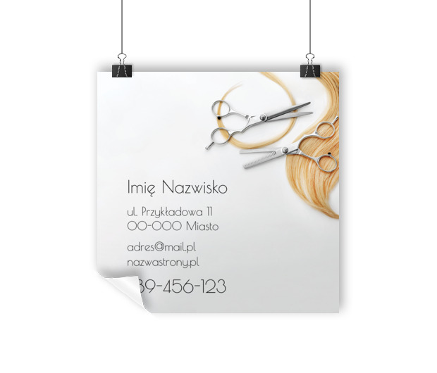 Styl w bieli z nutą profesjonalizmu, Zdrowie i uroda, Salon fryzjerski - Plakaty Wielkoformatowe Netprint szablony online