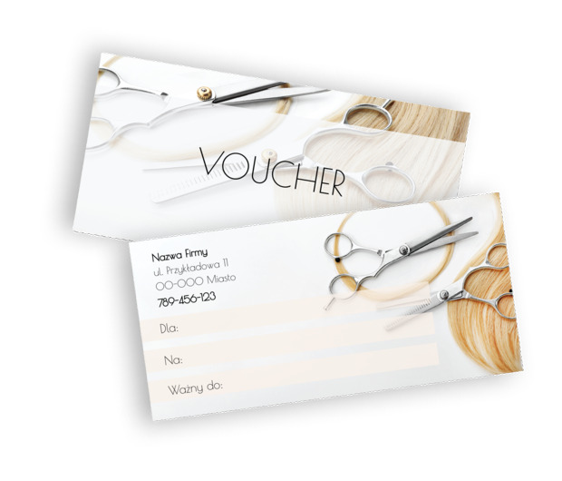 Czas na małe cięcie, Zdrowie i uroda, Salon fryzjerski - Vouchery Netprint szablony online