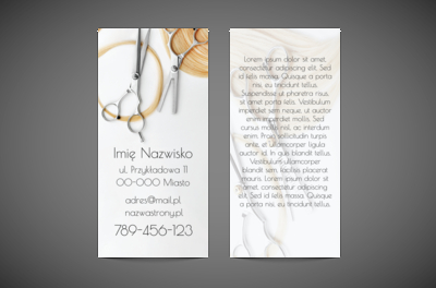 Subtelna forma kontaktu z klientem, Zdrowie i Uroda, Salon Fryzjerski - Ulotki Netprint