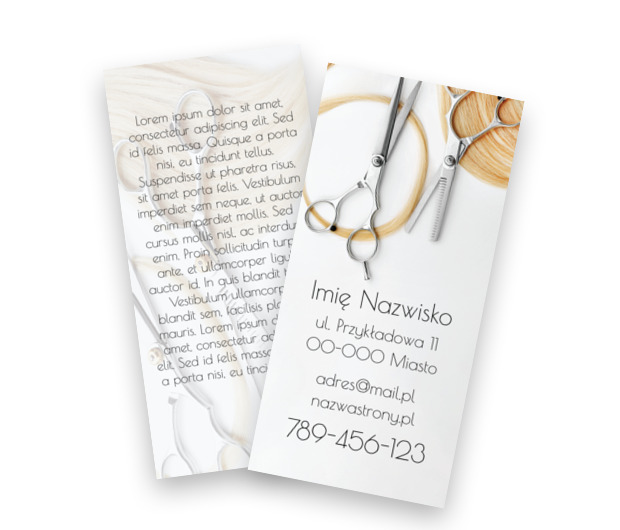 Subtelna forma kontaktu z klientem, Zdrowie i Uroda, Salon Fryzjerski - Ulotki Netprint szablony online