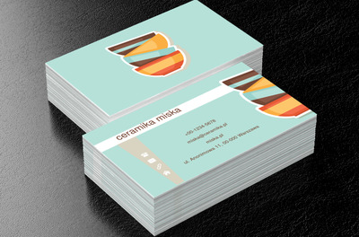 Kolorowe ceramiczne miseczki, Sprzedaż, Ceramika - Wizytówki Netprint