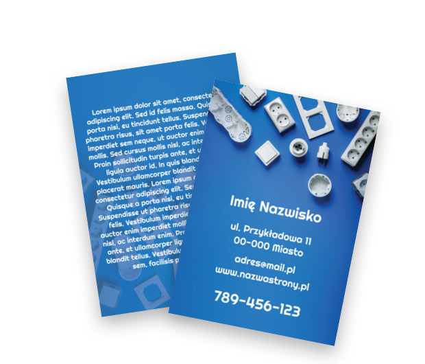 Profesjonalna prezentacja usług elektrycznych, Budownictwo, Elektryk - Ulotki Netprint szablony online