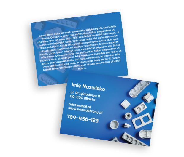 Nowoczesna forma reklamy dla elektryka, Budownictwo, Elektryk - Ulotki Netprint szablony online