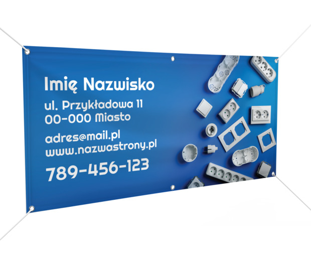 Mocny przekaz dla branży elektrycznej, Budownictwo, Elektryk - Banery Netprint szablony online