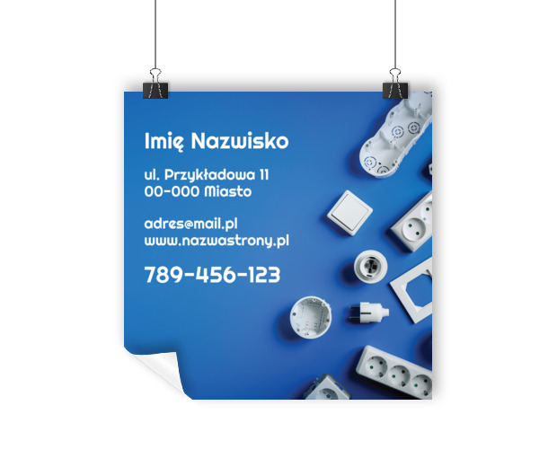 Wizualna siła branży elektrycznej, Budownictwo, Elektryk - Plakaty Wielkoformatowe Netprint szablony online