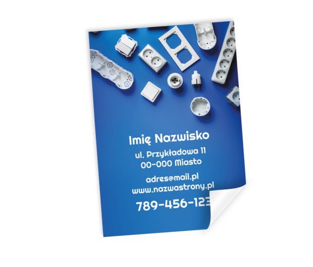 Bezpieczna energia na wyciągnięcie ręki, Budownictwo, Elektryk - Plakaty Netprint szablony online