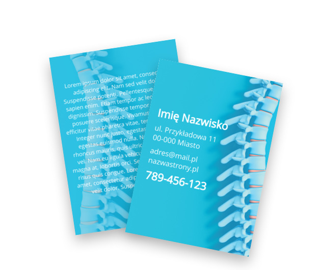 Zadbaj o zdrowy kręgosłup, Medycyna, Fizjoterapia - Ulotki Netprint szablony online