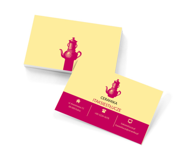 Stary dzbanek do herbaty, Sprzedaż, Ceramika - Wizytówki Netprint szablony online