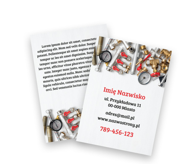 Narzędzia gotowe do działania, Usługi domowe, Hydraulik - Ulotki Netprint szablony online