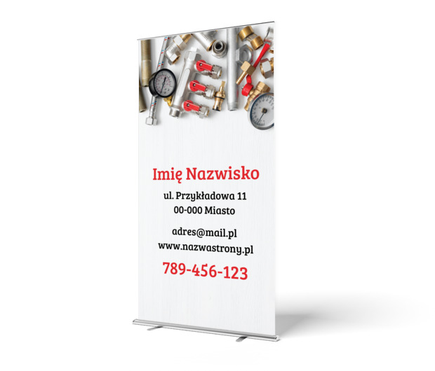 Precyzja i narzędzia w Twoich rękach, Usługi domowe, Hydraulik - Roll-up Netprint szablony online