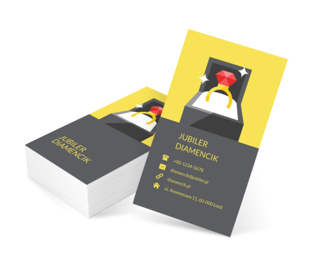 Pierścionek z brylantem, Sprzedaż, Jubiler - Wizytówki Netprint szablony online