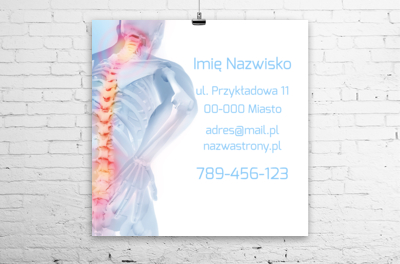 Zadbaj o kręgosłup swoich pacjentów, Medycyna, Rehabilitacja - Plakaty Wielkoformatowe Netprint