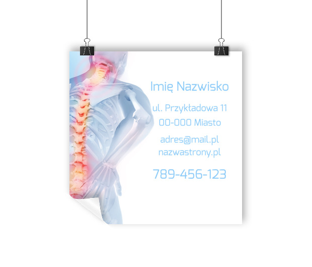 Zadbaj o kręgosłup swoich pacjentów, Medycyna, Rehabilitacja - Plakaty Wielkoformatowe Netprint szablony online