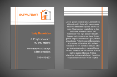 Prezentacja usług na tle technicznego szkicu, Budownictwo, Architektura - Ulotki Netprint