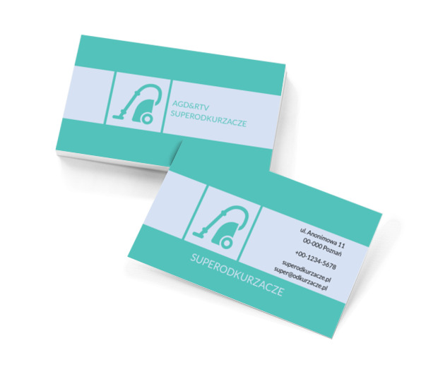 Miętowy odkurzacz, Sprzedaż, RTV i AGD - Wizytówki Netprint szablony online