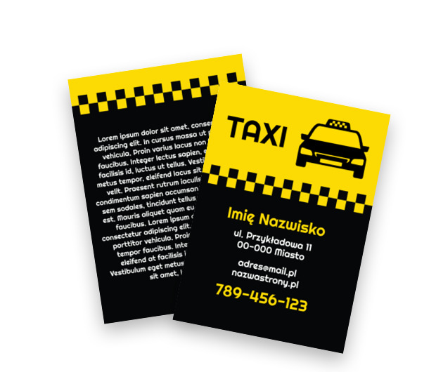 Zaufaj sprawdzonej taksówce, Transport, Taxi - Ulotki Netprint szablony online