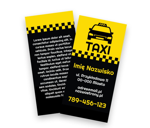 Szachownica, która wyróżnia, Transport, Taxi - Ulotki Netprint szablony online