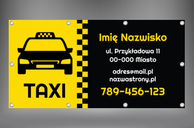 Kontrast, który mówi: taxi, Transport, Taxi - Banery Netprint