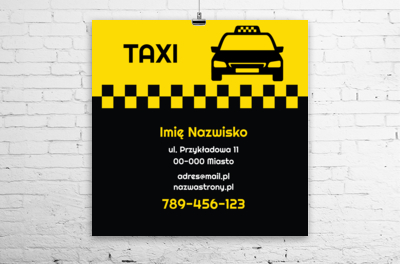 Twoja marka na tle miasta, Transport, Taxi - Plakaty Wielkoformatowe Netprint