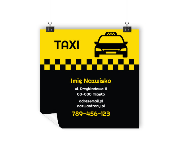 Twoja marka na tle miasta, Transport, Taxi - Plakaty Wielkoformatowe Netprint szablony online