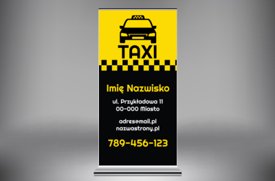 Wizerunek kierowcy z klasą, Transport, Taxi - Roll-up Netprint