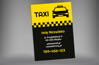 Widoczny z daleka, zapamiętany na długo, Transport, Taxi - Plakaty Netprint