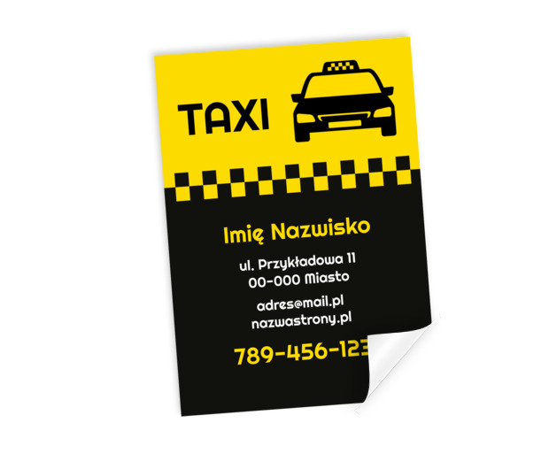 Widoczny z daleka, zapamiętany na długo, Transport, Taxi - Plakaty Netprint szablony online