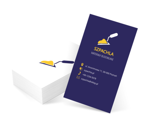 Granatowa szpachla z gipsem, Sprzedaż, Materiały budowlane - Wizytówki Netprint szablony online