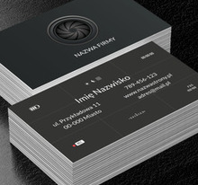 Obiektyw na pierwszym planie, Fotografia, Usługi fotograficzne - Wizytówki Netprint