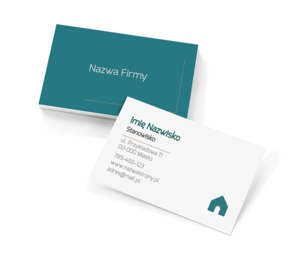 Nowoczesna forma dla rynku nieruchomości, Nieruchomość, Biuro nieruchomości - Wizytówki Netprint szablony online